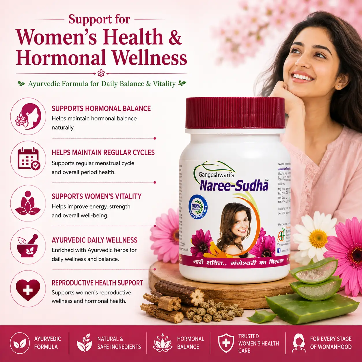 Naari Sudha Tablet – Ayurvedic Women's Wellness & Hormonal Balance Formula - Image 3