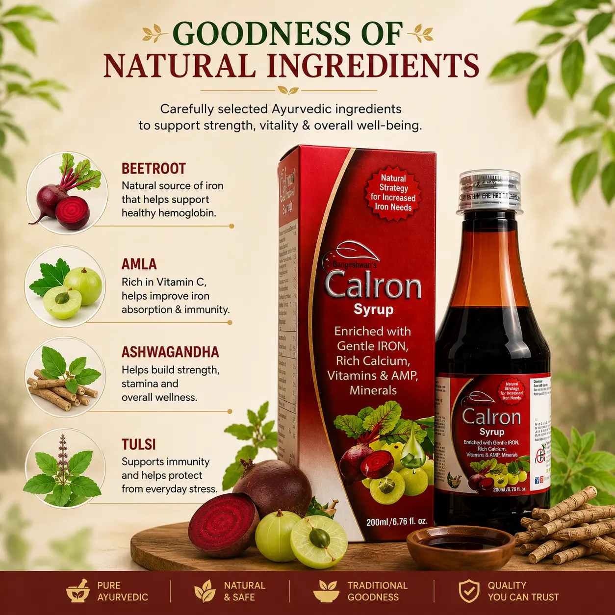 Calron Syrup – Iron, Calcium & Multivitamin Health Tonic - Image 3