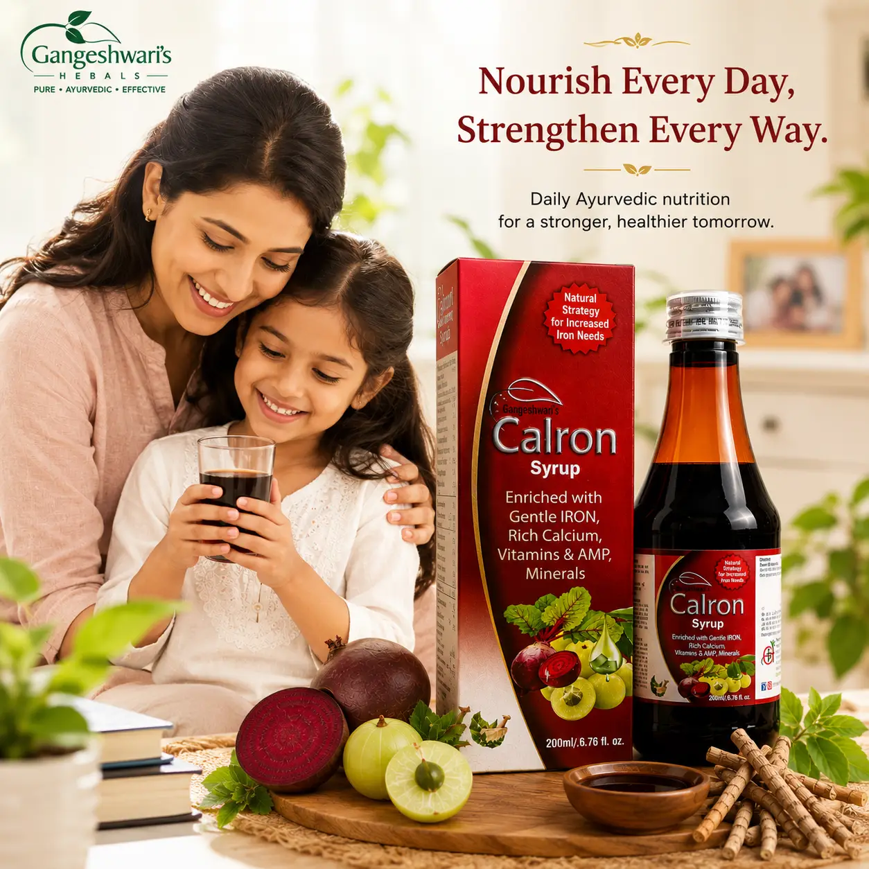 Calron Syrup – Iron, Calcium & Multivitamin Health Tonic - Image 2