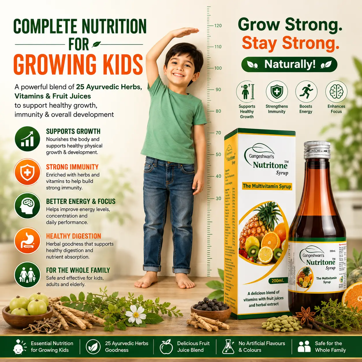 Nutrition Syrup 200ml | Multivitamin, Multimineral & Ayurvedic Health Tonic | Gangeshwari Herbals - Image 6