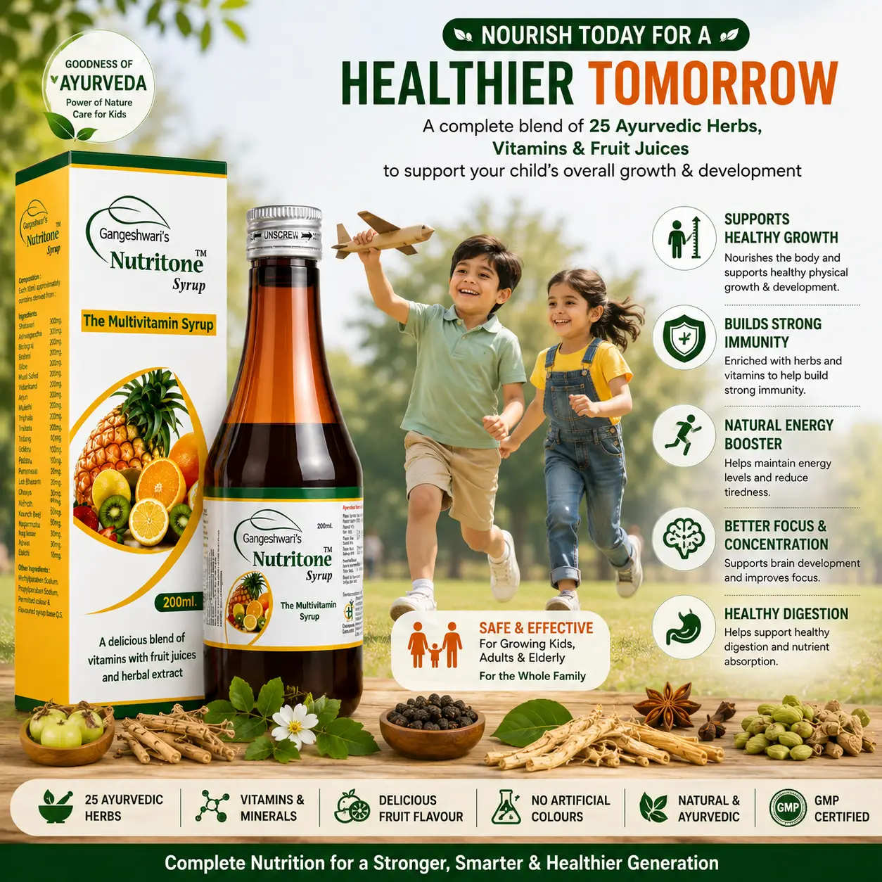 Nutrition Syrup 200ml | Multivitamin, Multimineral & Ayurvedic Health Tonic | Gangeshwari Herbals - Image 7